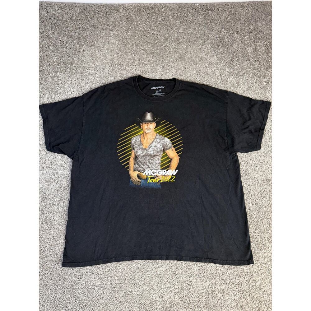 Tim Mcgraw Shirt Mens 3XL Black Tour 2022 Graphic Crew Neck Tagless Concert